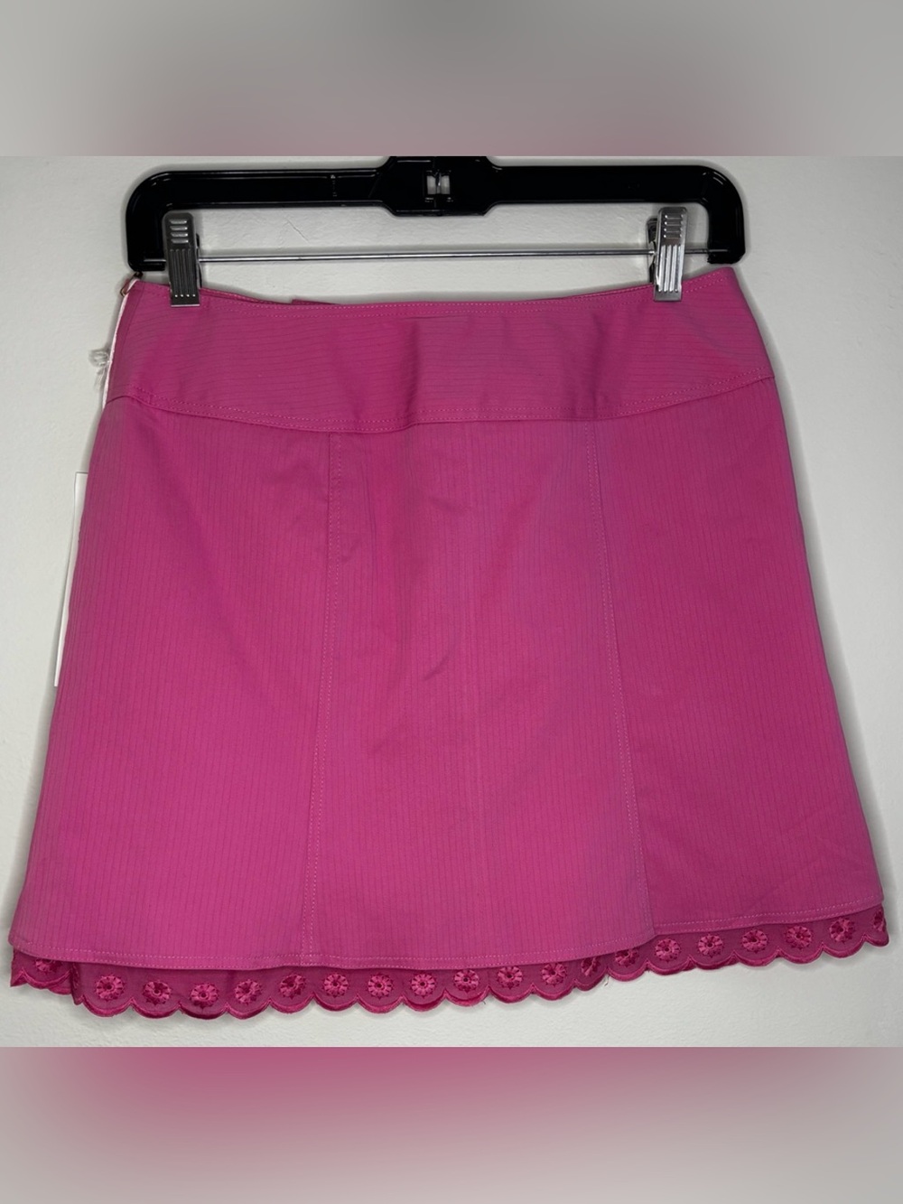 Vintage Y2K Nanette Lepore Raspberry Pink Barbiecore Mini Skirt Size 2 - Picture 3 of 8